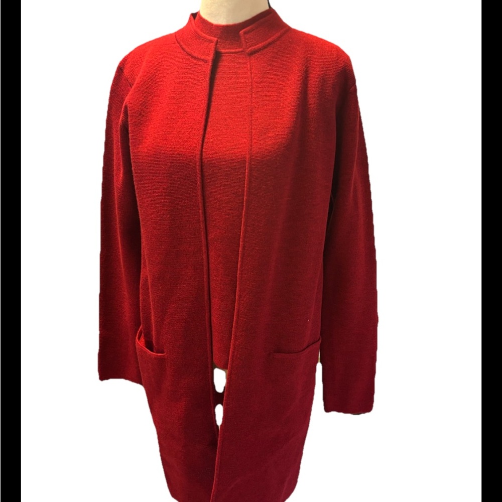 Eileen Fisher Wool Knit Set — Coat + Tank (Small)